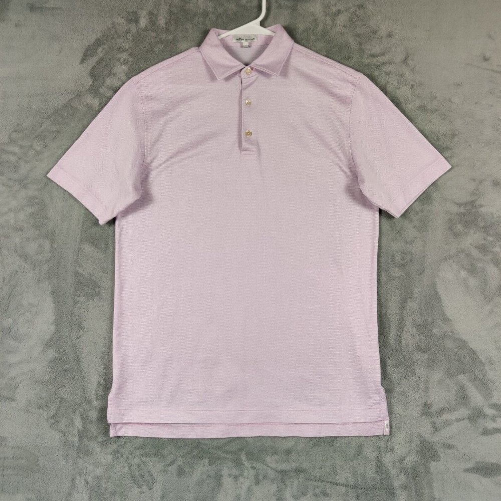 Peter Millar Polo Shirt Adult Small Purple Solid Casual Preppy Golf Golfer Mens